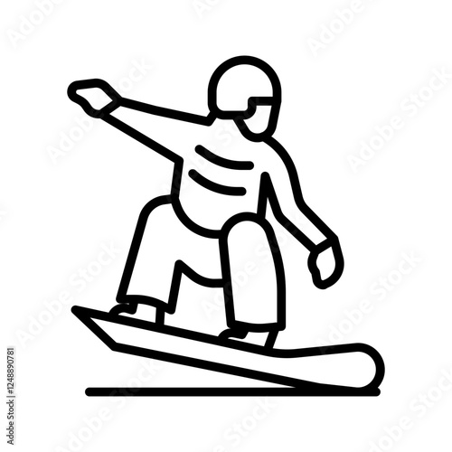 Snowboarding Vector Icon