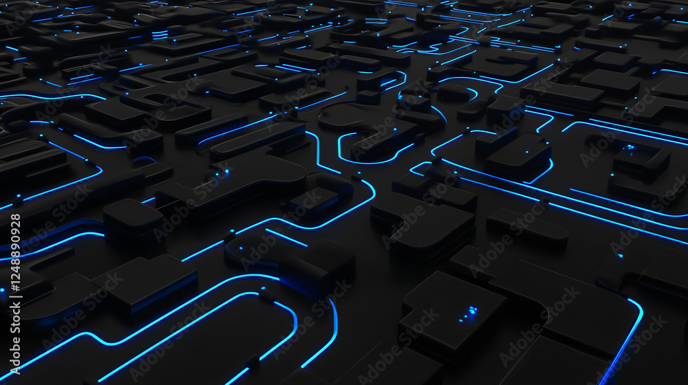 Fototapeta premium Abstract data line technology background