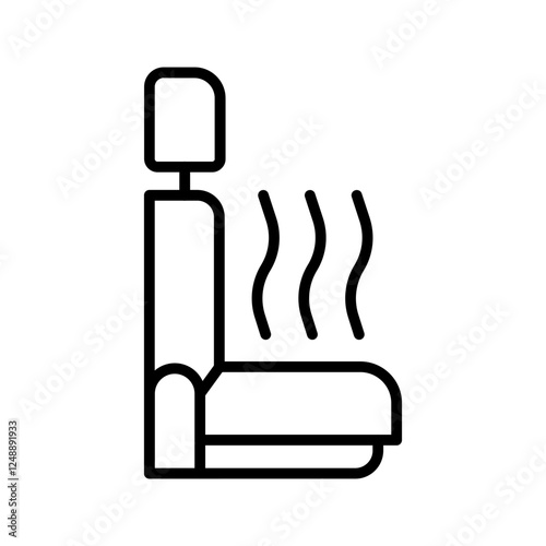 Heated Car Seat Vector Icon