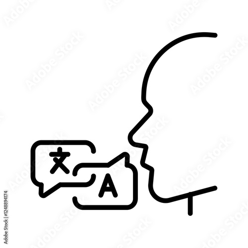 Language Fluency Vector Icon photo