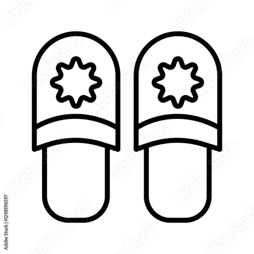 Fuzzy Slippers Vector Icon