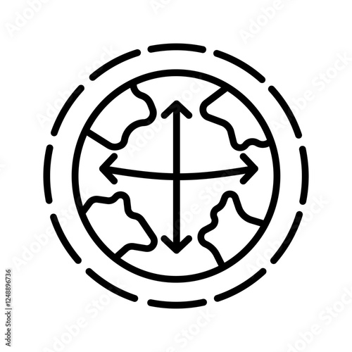 Longitude Vector Icon