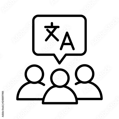 Language Meetup Vector Icon