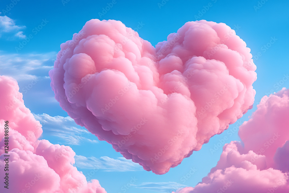 Soft and Dreamy Heart Cloud Formation in a Pastel Sky - Ideal for Romantic Backgrounds and Inspirational Quotes Soft and Dreamy Heart Cloud Formation in a Pastel Sky - Ideal for Romantic Backgrounds and Inspirational Quotes