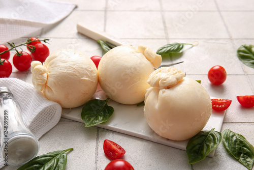 Fresh italian burrata chees...