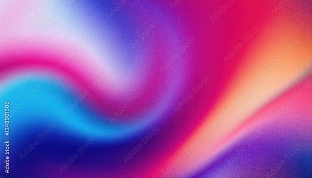 Obraz premium ibrant abstract gradient texture with soft wave motion in pink, blue, and orange tones for digital design