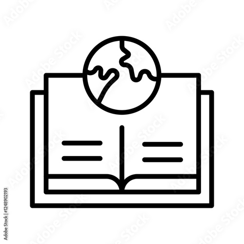 Literacy Globe Vector Icon