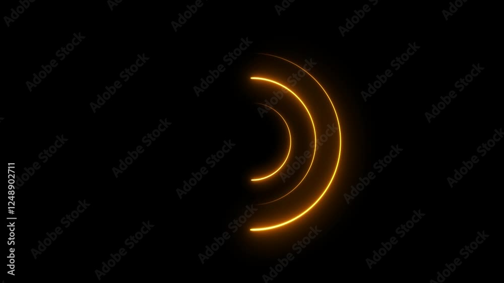 Glowing neon Circle frame background animation. neon circle .