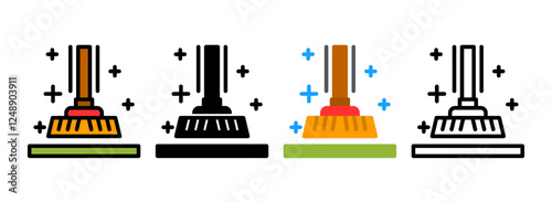 Set of Broom Icon