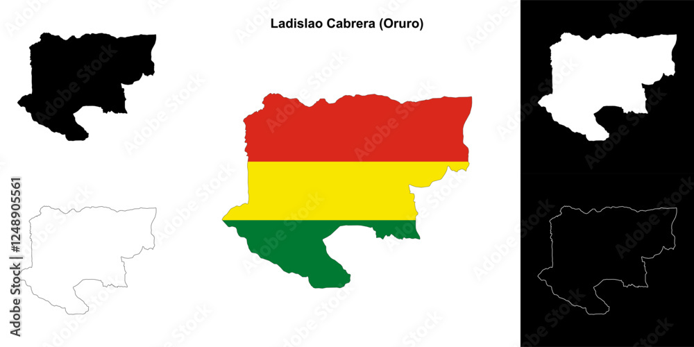 Fototapeta premium Ladislao Cabrera province outline map set