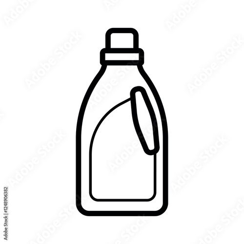 Liquid cleaning agent line icon editable stroke vector object hand drawn minimalist cleaning supply symbol for product labels websites app interfaces