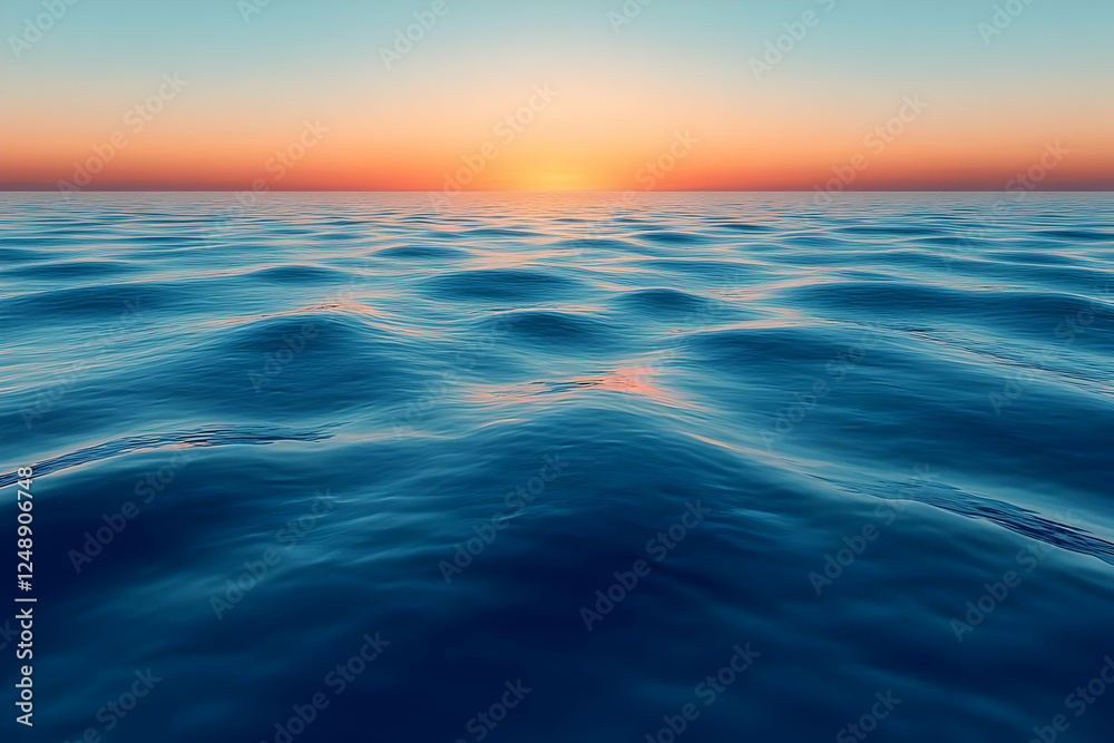 Obraz premium Sunset Over Calm Ocean Water