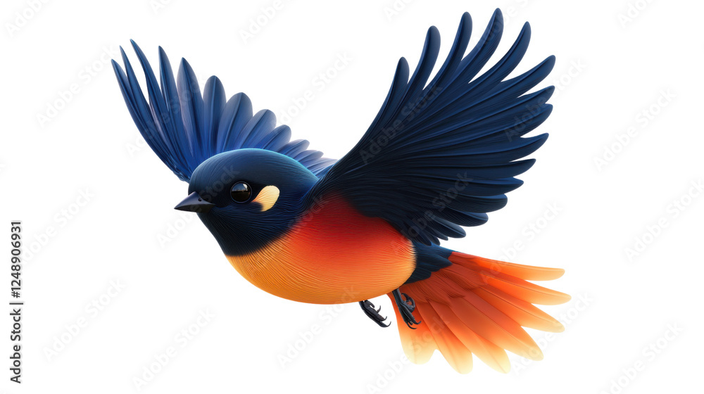 Obraz premium bird of paradise isolated on white background 