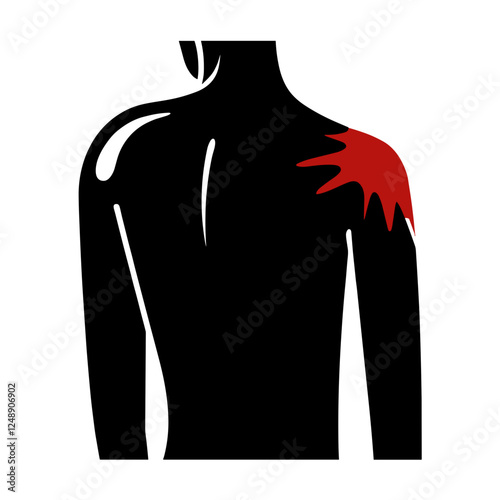 Shoulder blade and upper back pain icon