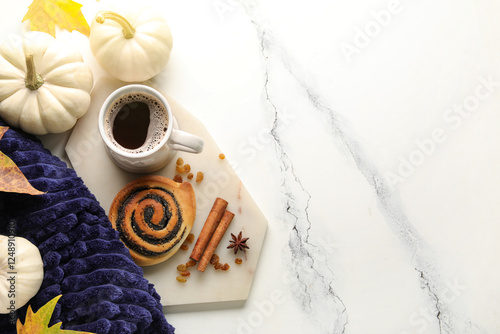 Composition with cup of aro...