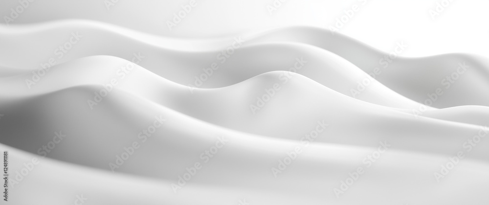 Obraz premium Abstract White Wavy Texture With Soft Shadows