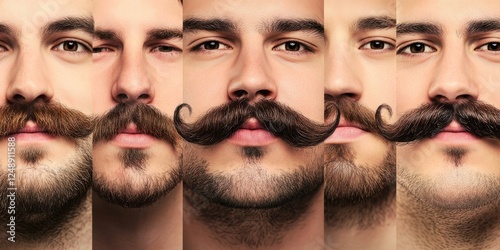  different mustache for Movember photo