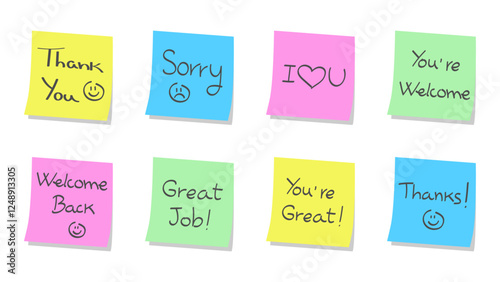 Colorful sticky notes displaying positive and encouraging phrases