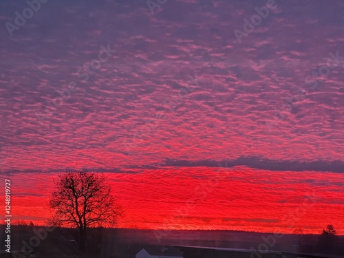 sunset in the mountains