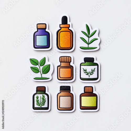 Wallpaper Mural Indoor artistic view aromatherapy embroidery patch set in colors Torontodigital.ca