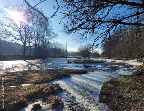 river in winter