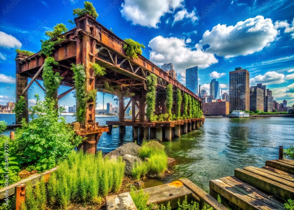 Abandoned Pier NYC East River Esplanade Urban Exploration Photography June 2019 Abandoned Pier NYC East River Esplanade Urban Exploration Photography June 2019