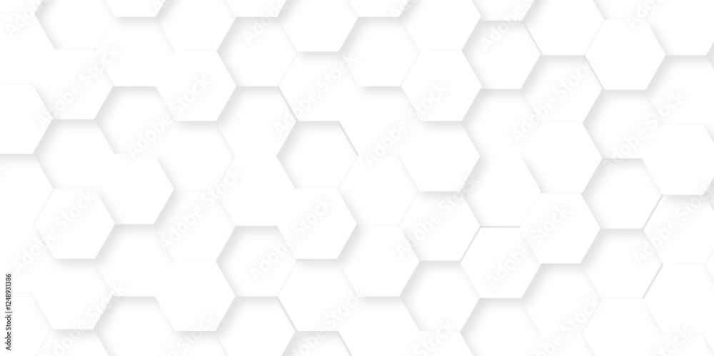 Abstract white hexagonal hexagon modern technology creative emboss light honeycomb polygonal web. abstract geometric science and mosaic tile with template web texture background. Abstract white hexagonal hexagon modern technology creative emboss light honeycomb polygonal web. abstract geometric science and mosaic tile with template web texture background.