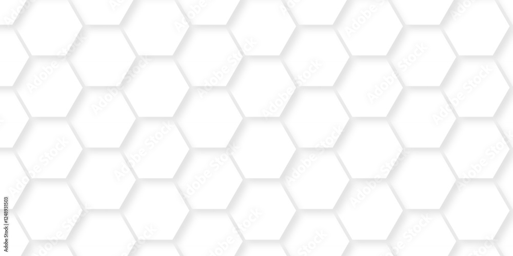 Abstract white hexagonal hexagon modern technology creative emboss light honeycomb polygonal web. abstract geometric science and mosaic tile with template web texture background. Abstract white hexagonal hexagon modern technology creative emboss light honeycomb polygonal web. abstract geometric science and mosaic tile with template web texture background.