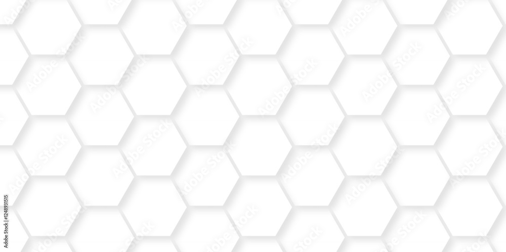 Minimal white hexagonal with hexagon modern technology creative emboss light honeycomb polygonal web. abstract geometric science and mosaic tile with template web texture background. Minimal white hexagonal with hexagon modern technology creative emboss light honeycomb polygonal web. abstract geometric science and mosaic tile with template web texture background.