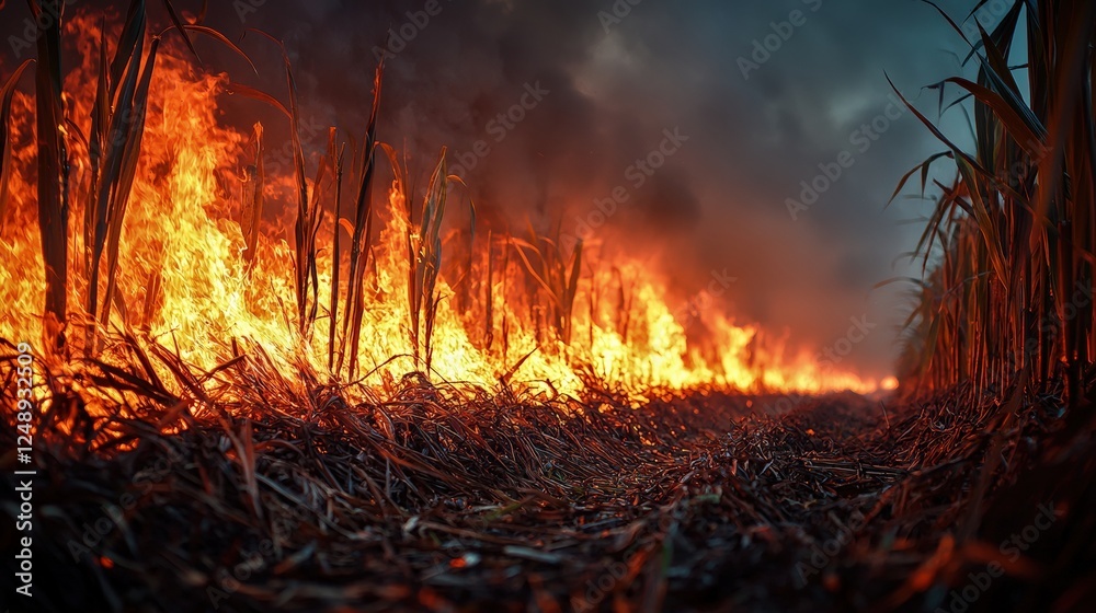Sugar cane field burning key agricultural fire management action Sugar cane field burning key agricultural fire management action