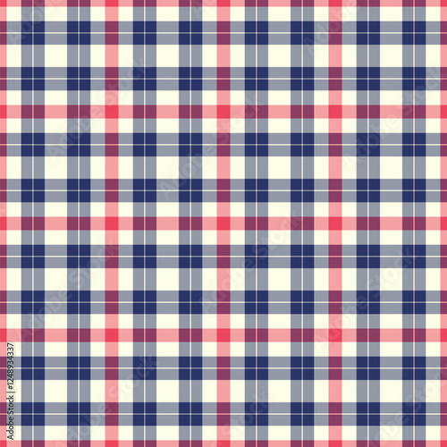Modern seamless checkered pattern featuring bold stripes and cle