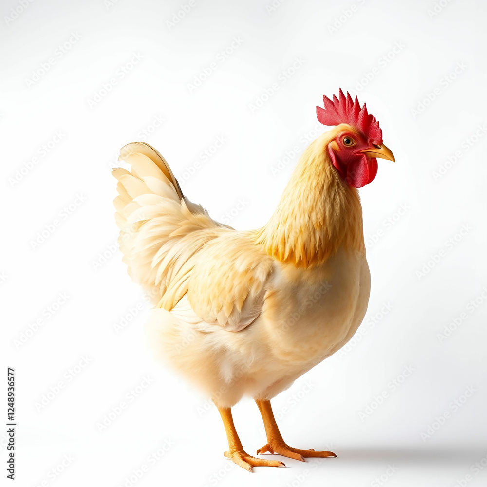 Fototapeta premium Chicken on white background
