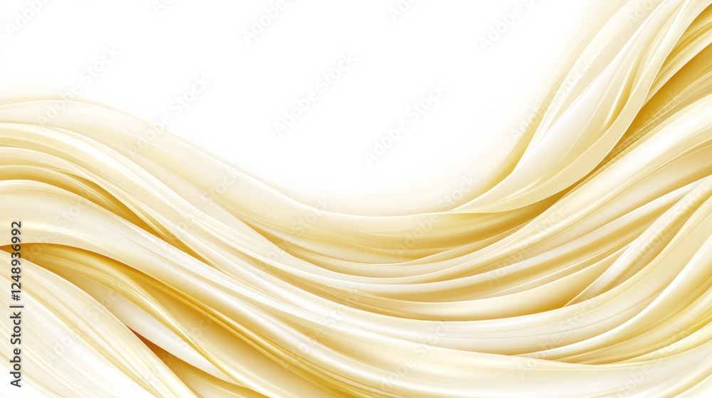 Soft and Flowing Creamy Waves on a White Background Soft and Flowing Creamy Waves on a White Background