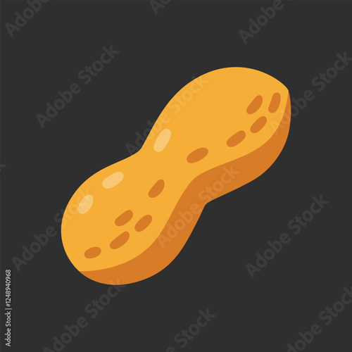 Peanut Flat Design Vector Illustration - Superfood & Vegan Protein Source