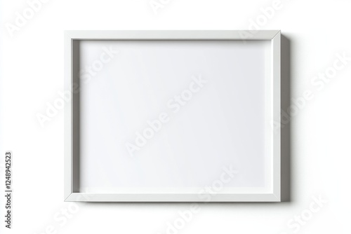 White Square Frame Mockup, Isolated, Studio, Blank, Design