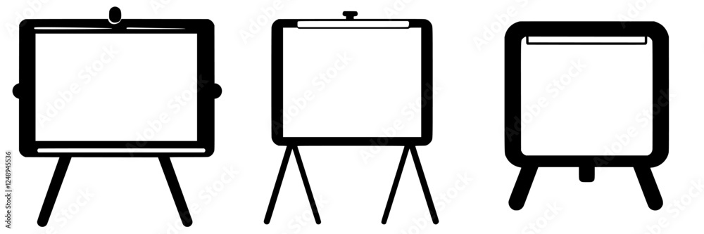 Different styles of presentation boards displayed in an office setting for professional use and creative expressions Different styles of presentation boards displayed in an office setting for professional use and creative expressions