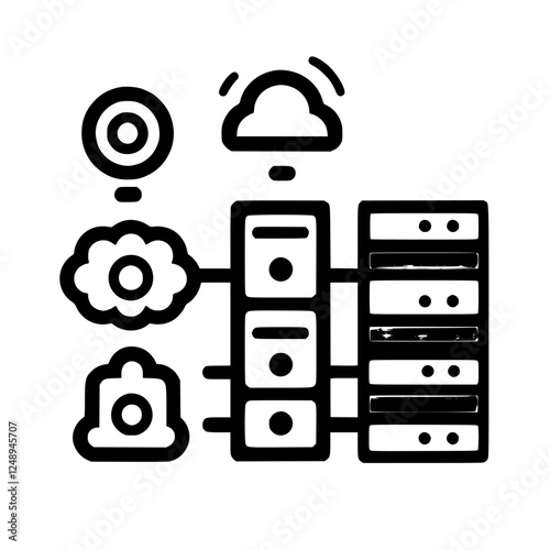 Data cloud storage and management system with interconnected components