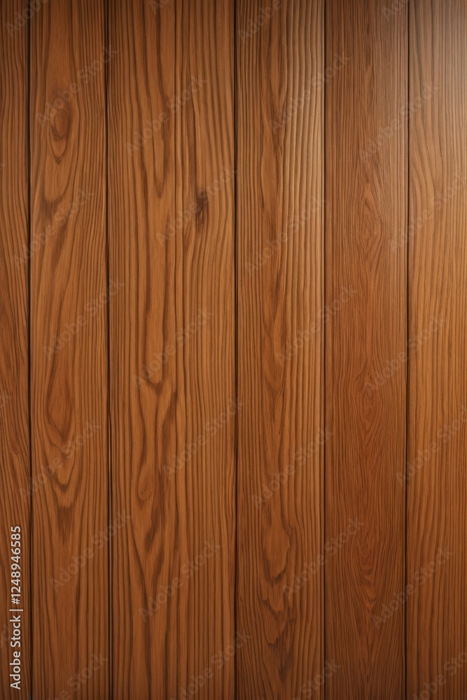 Fototapeta premium a close up of a wooden wall with a light shining on it