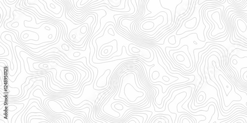 Abstract modern stripe dynamic curve topo map design White background with topographic world grid wave Topographic map geographic line texture.	