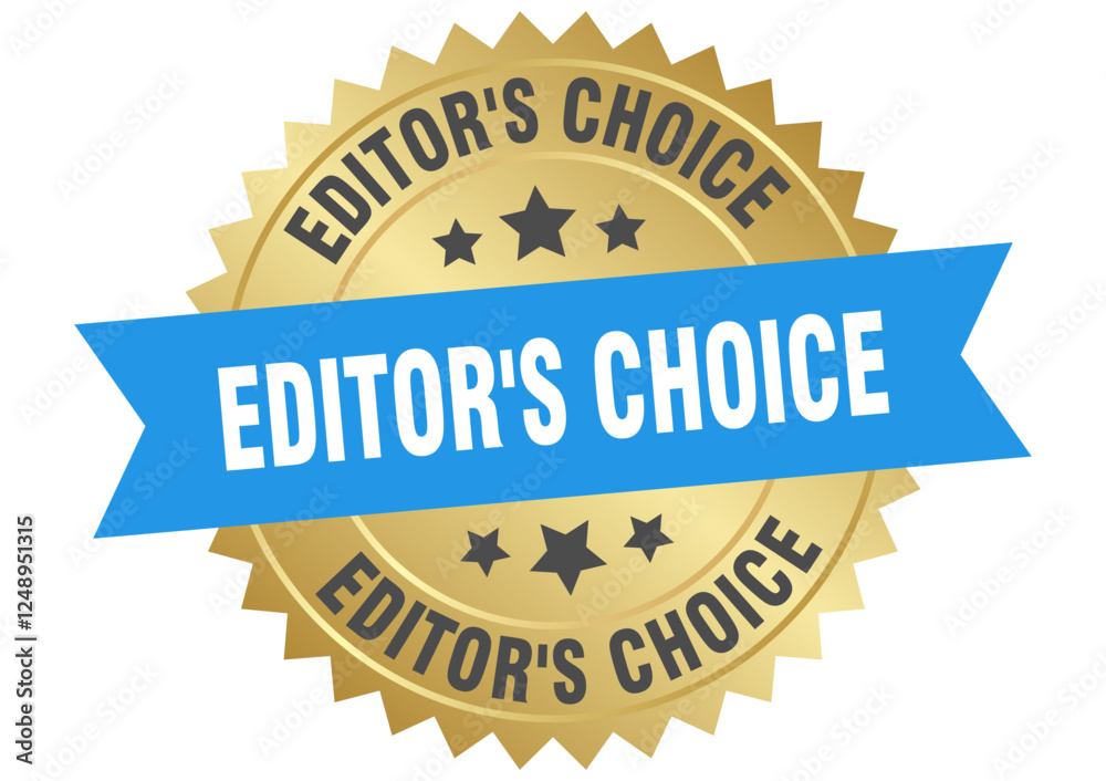 editor's choice. editor's choice round blue and gold label isolated on transparent background editor's choice. editor's choice round blue and gold label isolated on transparent background