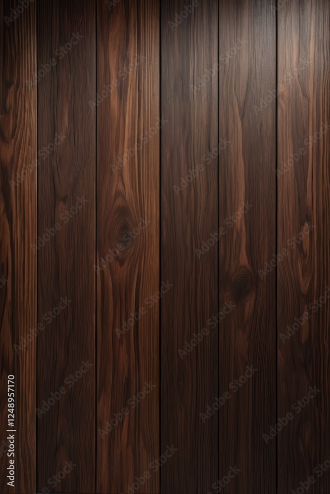 Fototapeta premium dark wood paneled wall with spotlight from above