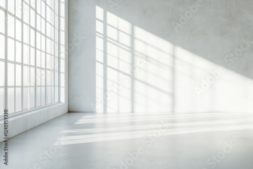 Wallpaper Mural Sunlight streams through large window in empty loft space Torontodigital.ca