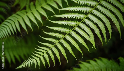 Wallpaper Mural Lush green fern fronds create a natural pattern in the forest Torontodigital.ca