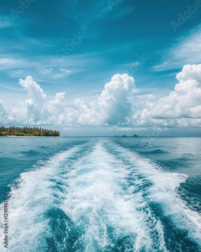 A scenic ferry ride during a summer escape to an island paradise
