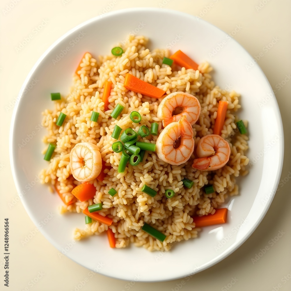 Delicious Fried Rice on a Plate Delicious Fried Rice on a Plate
