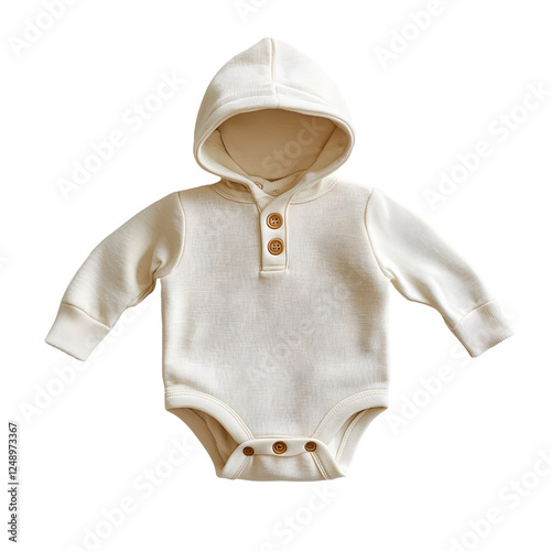 Organic Cotton Baby Clothes on White Background Eco Friendly Soft Textures