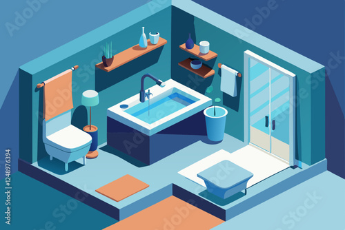 isometric view of a modern building