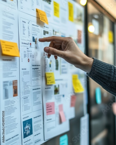 A person highlighting key points on a printed job description