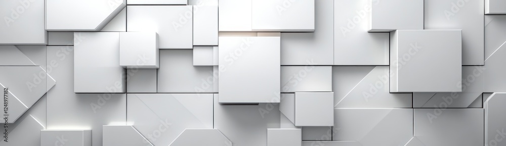 Geometric White Background with High Contrast Lighting and Soft Edges for Modern Design Geometric White Background with High Contrast Lighting and Soft Edges for Modern Design