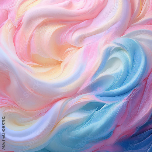 Subtle Soft Pastel Cotton Candy Rainbow Random Color Mixed Colour Ice Cream Gelato Cosmetics Cosmetic Products Makeup Texture 3D Oil Painting Background Screen